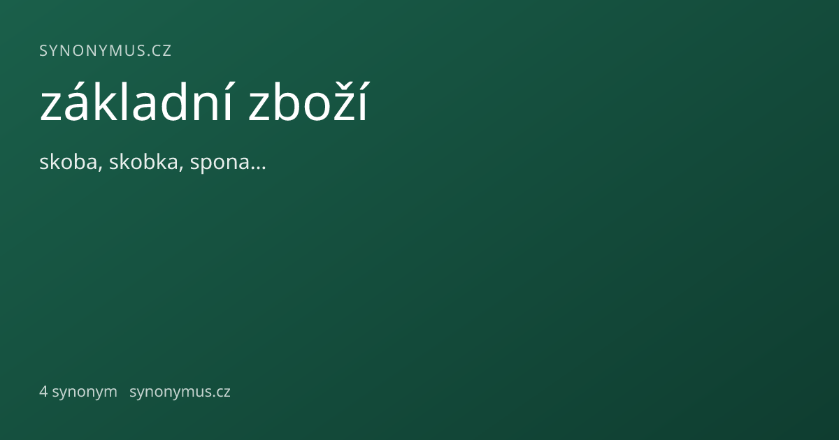Náhled odkazu: základní zboží