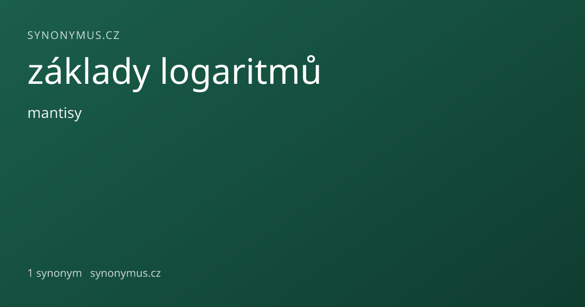 Náhled odkazu: základy logaritmů