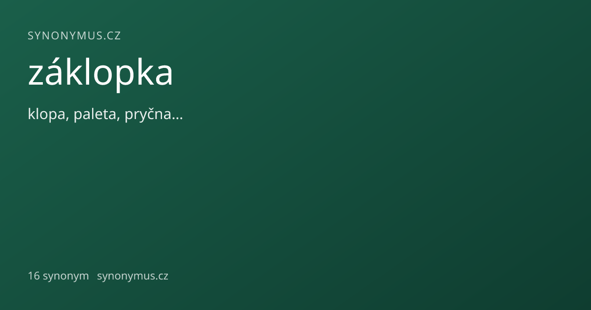 Náhled odkazu: záklopka