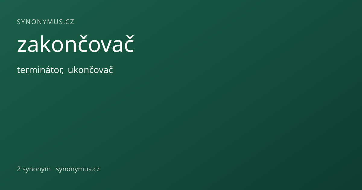Náhled odkazu: zakončovač