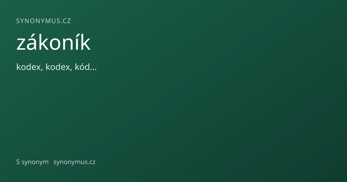 Náhled odkazu: zákoník