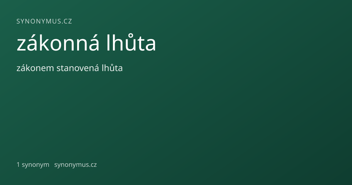 Náhled odkazu: zákonná lhůta