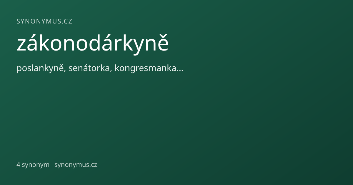 Náhled odkazu: zákonodárkyně