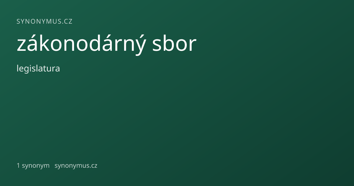 Náhled odkazu: zákonodárný sbor