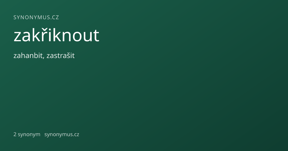 Náhled odkazu: zakřiknout