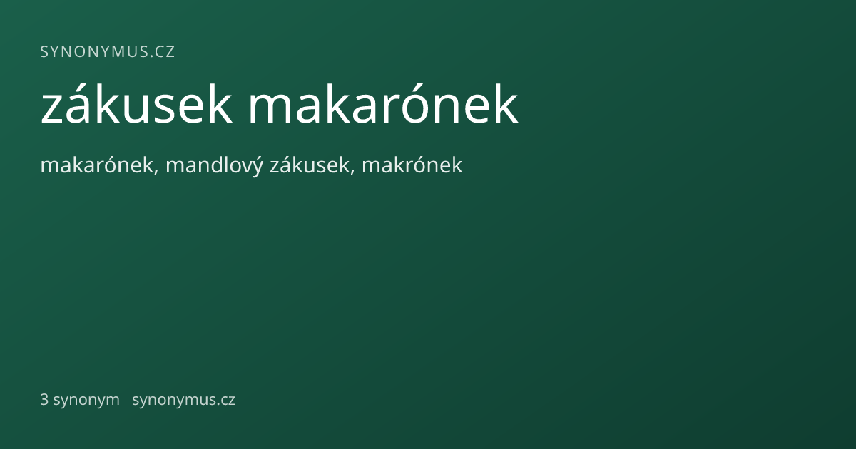 Náhled odkazu: zákusek makarónek