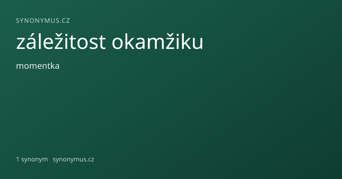 Náhled odkazu: záležitost okamžiku