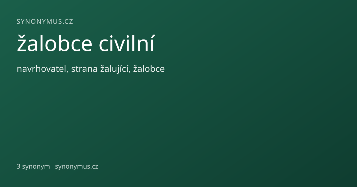 Náhled odkazu: žalobce civilní