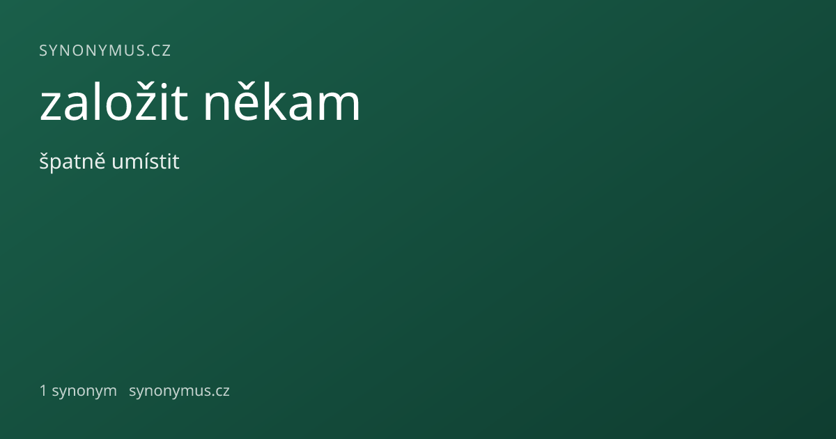 Náhled odkazu: založit někam