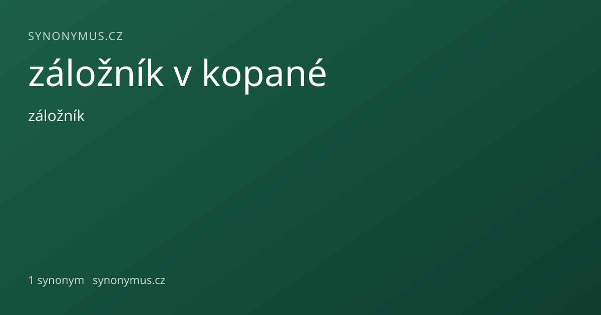 Náhled odkazu: záložník v kopané