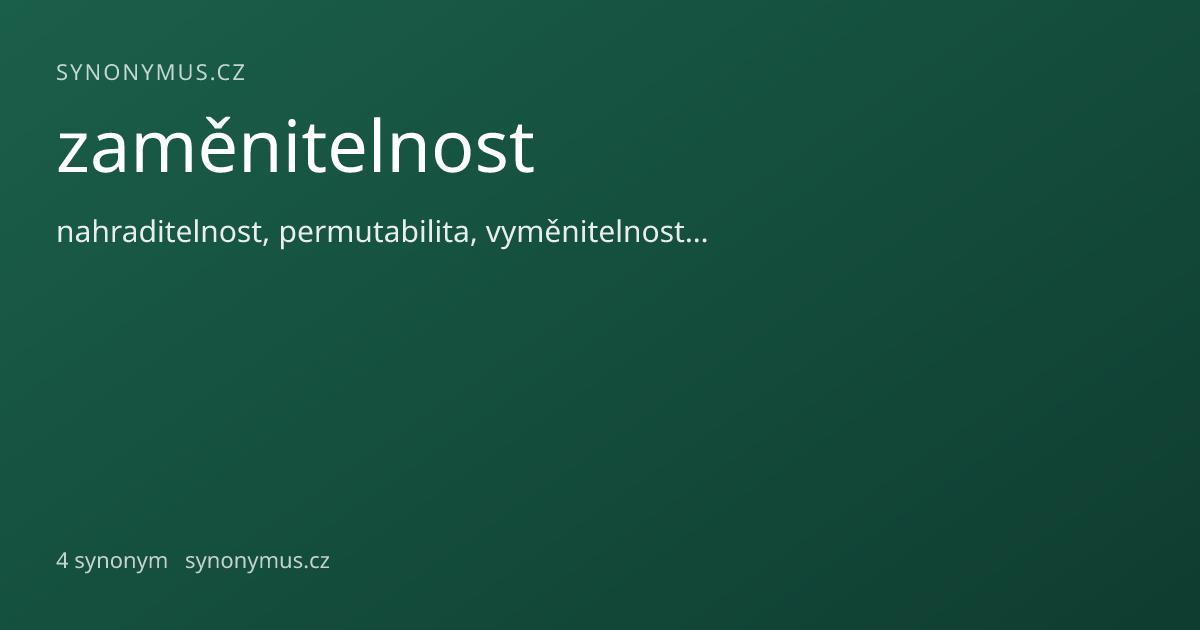 Náhled odkazu: zaměnitelnost