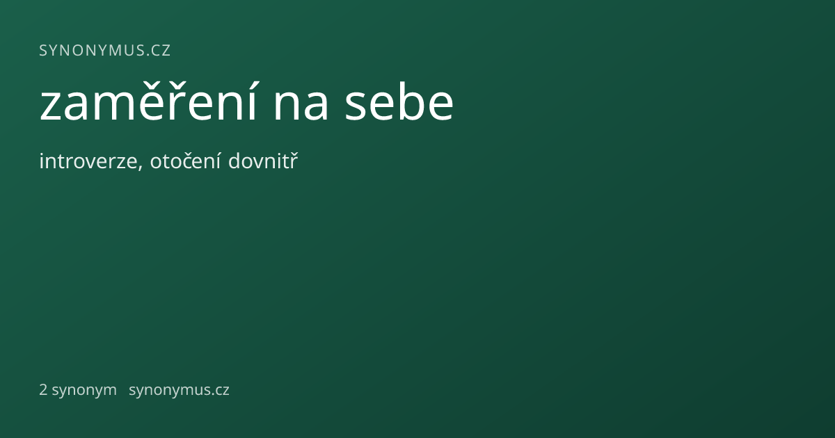 Náhled odkazu: zaměření na sebe