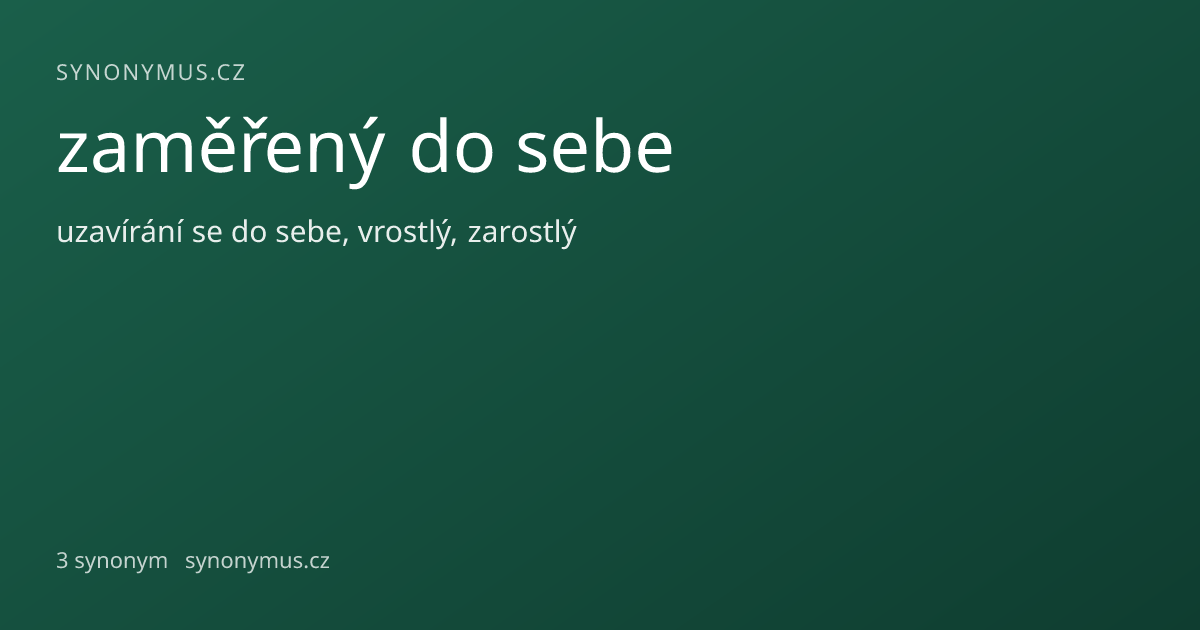 Náhled odkazu: zaměřený do sebe