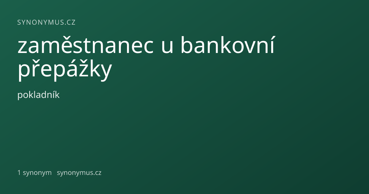 Náhled odkazu: zaměstnanec u bankovní přepážky