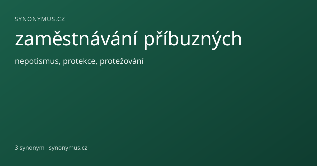Náhled odkazu: zaměstnávání příbuzných