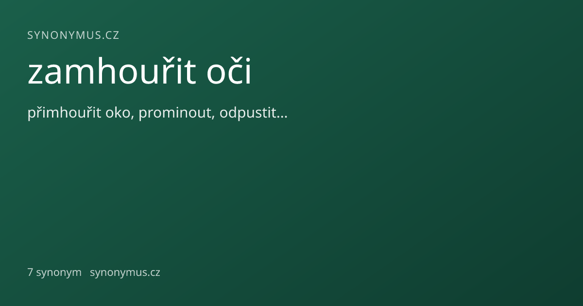 Náhled odkazu: zamhouřit oči