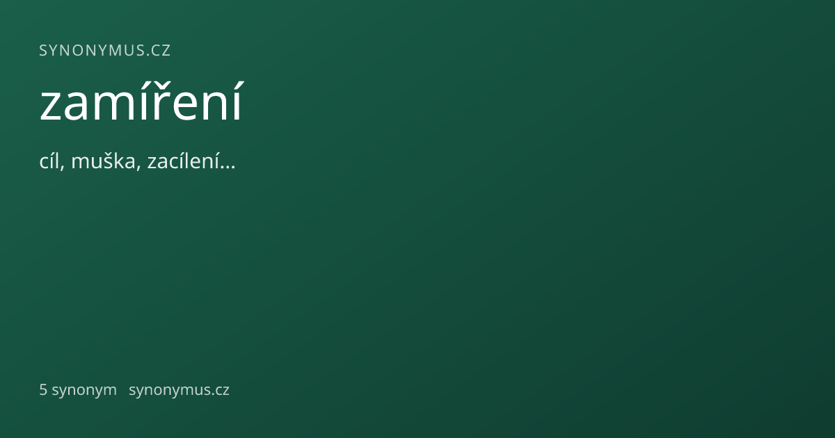 Náhled odkazu: zamíření