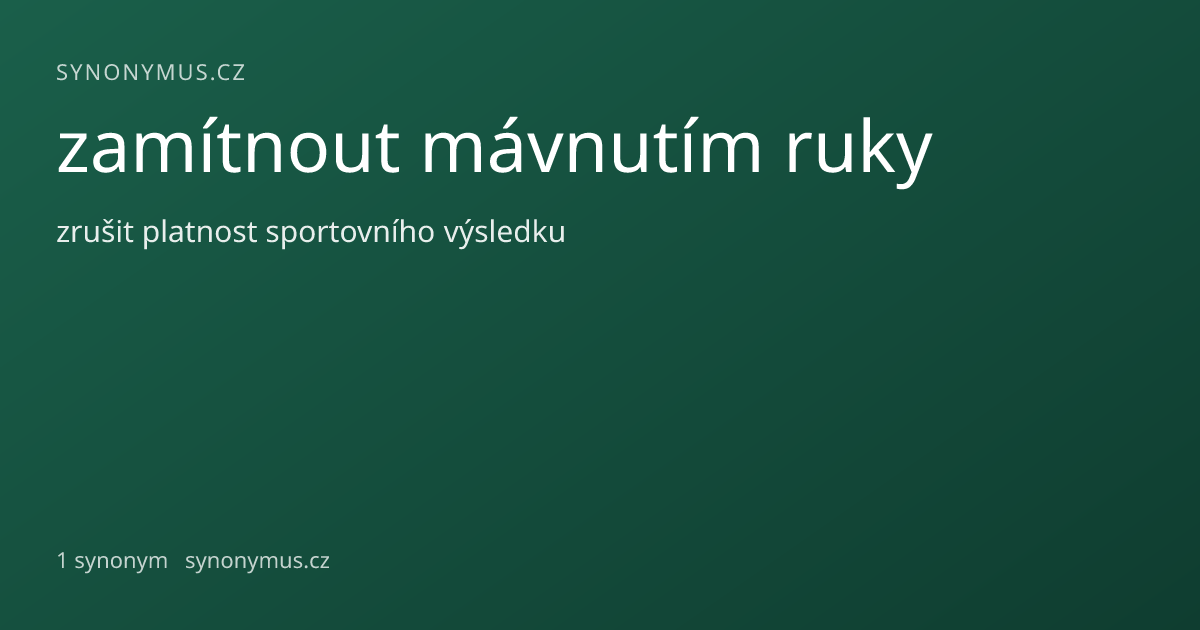 Náhled odkazu: zamítnout mávnutím ruky