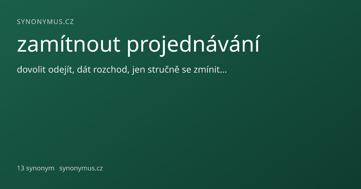 Náhled odkazu: zamítnout projednávání