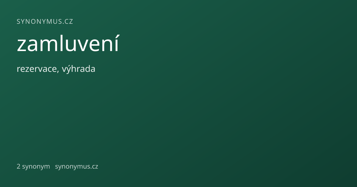 Náhled odkazu: zamluvení