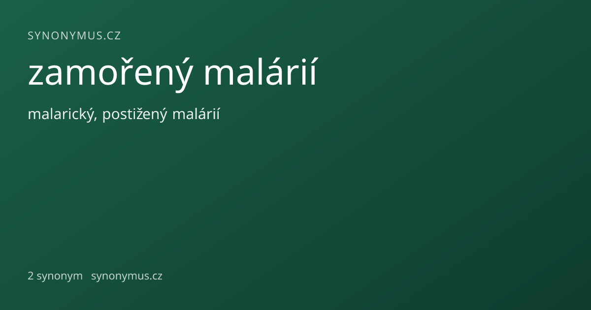 Náhled odkazu: zamořený malárií