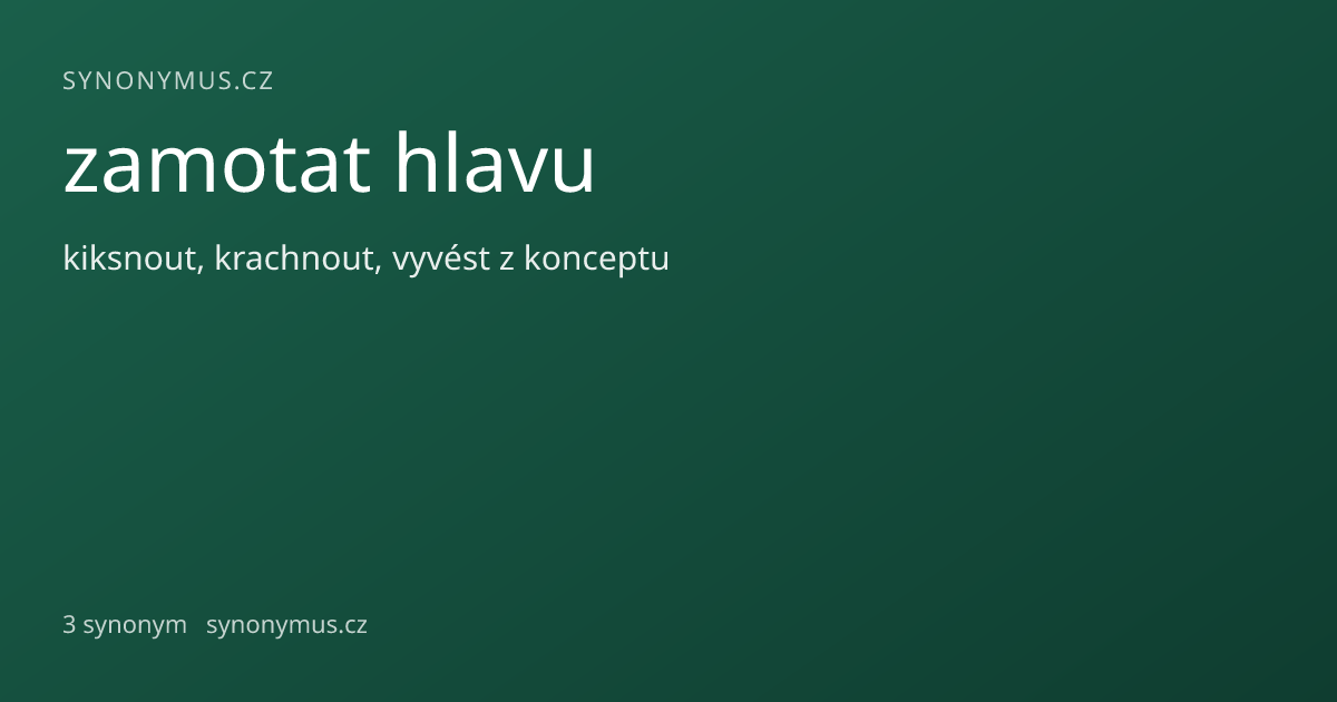 Náhled odkazu: zamotat hlavu