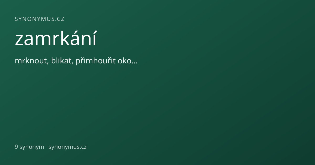 Náhled odkazu: zamrkání