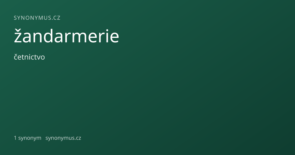 Náhled odkazu: žandarmerie