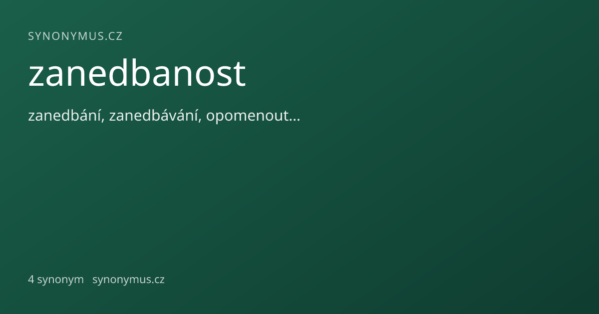 Náhled odkazu: zanedbanost