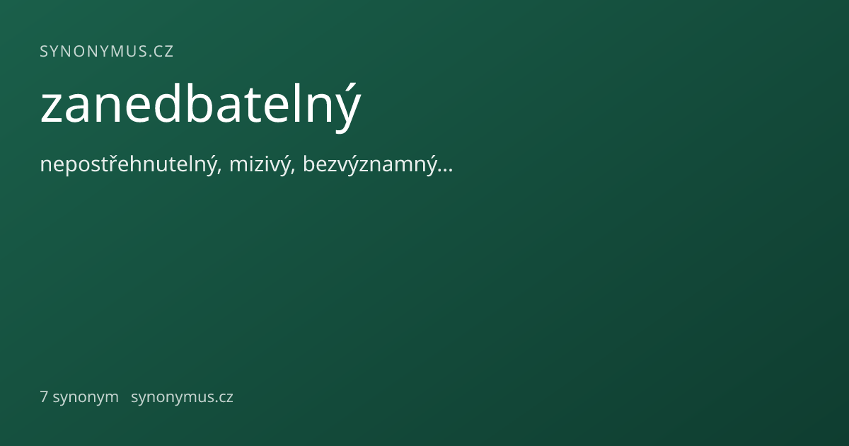 Náhled odkazu: zanedbatelný
