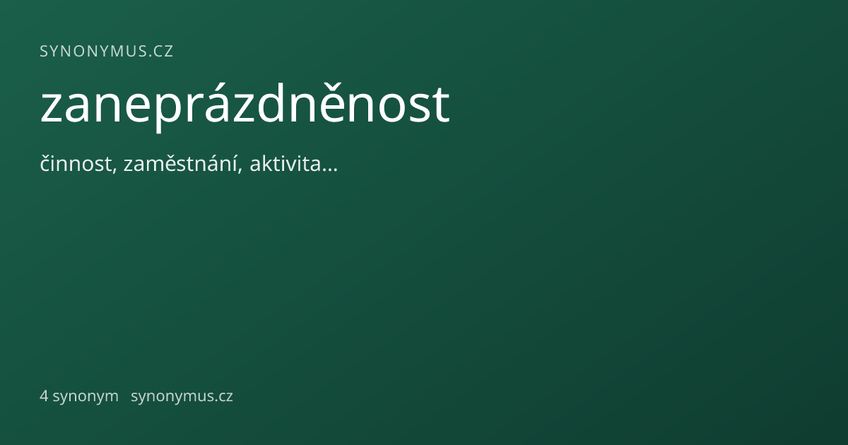 Náhled odkazu: zaneprázdněnost