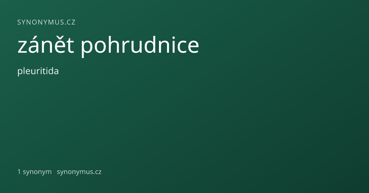 Náhled odkazu: zánět pohrudnice