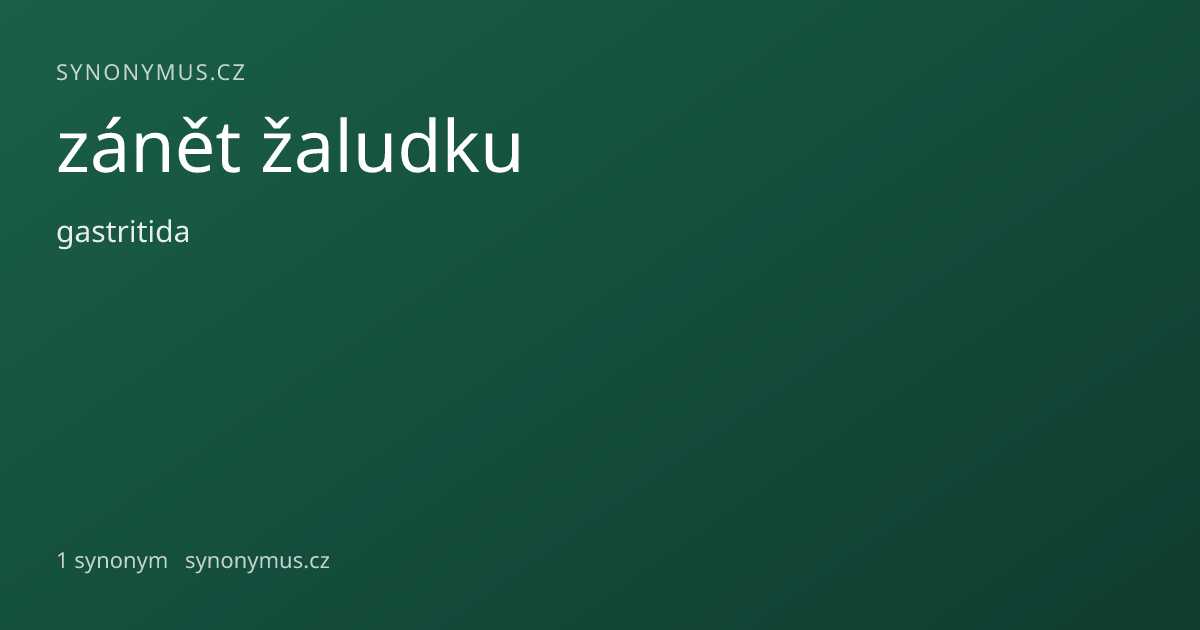Náhled odkazu: zánět žaludku