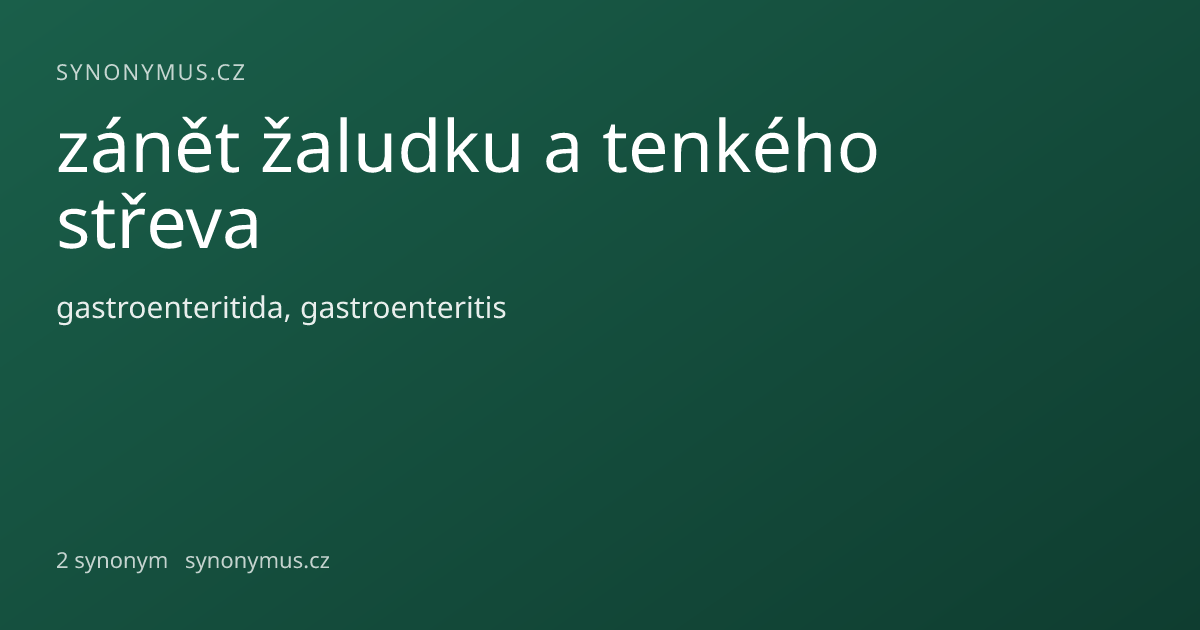 Náhled odkazu: zánět žaludku a tenkého střeva