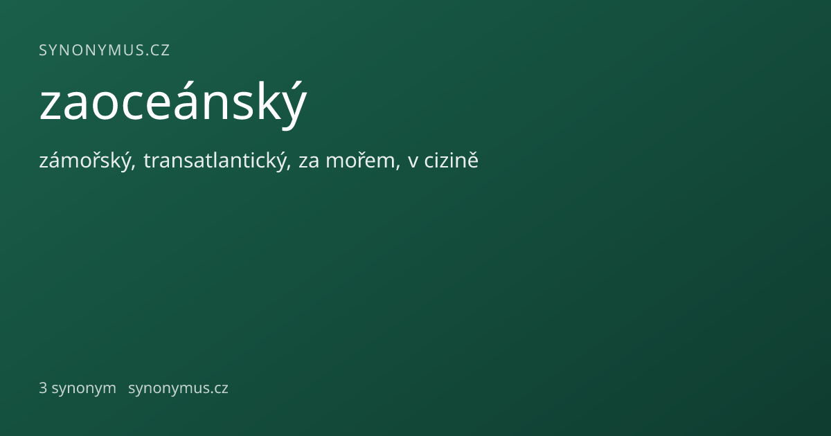 Náhled odkazu: zaoceánský