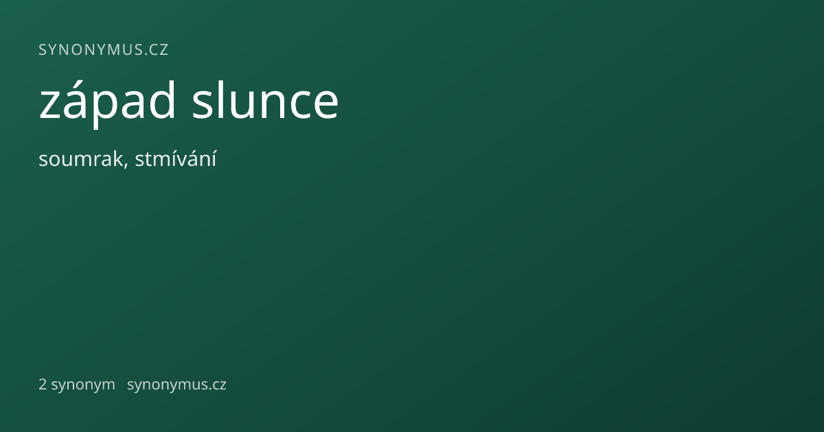 Náhled odkazu: západ slunce