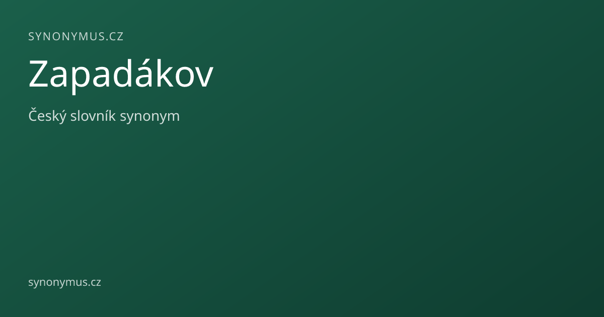 Náhled odkazu: Zapadákov