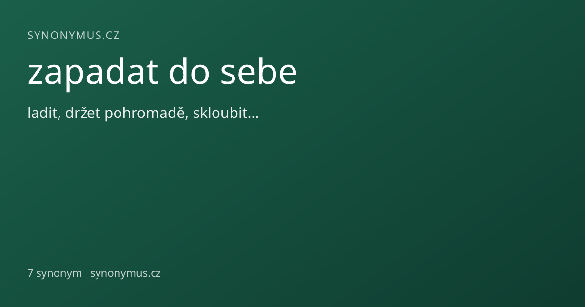 Náhled odkazu: zapadat do sebe