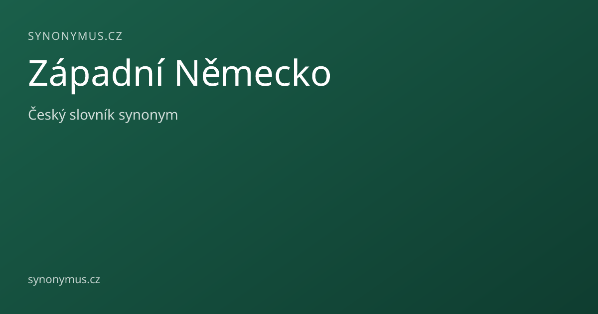 Náhled odkazu: Západní Německo