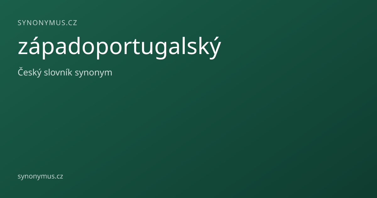 Náhled odkazu: západoportugalský