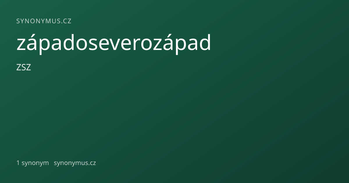 Náhled odkazu: západoseverozápad