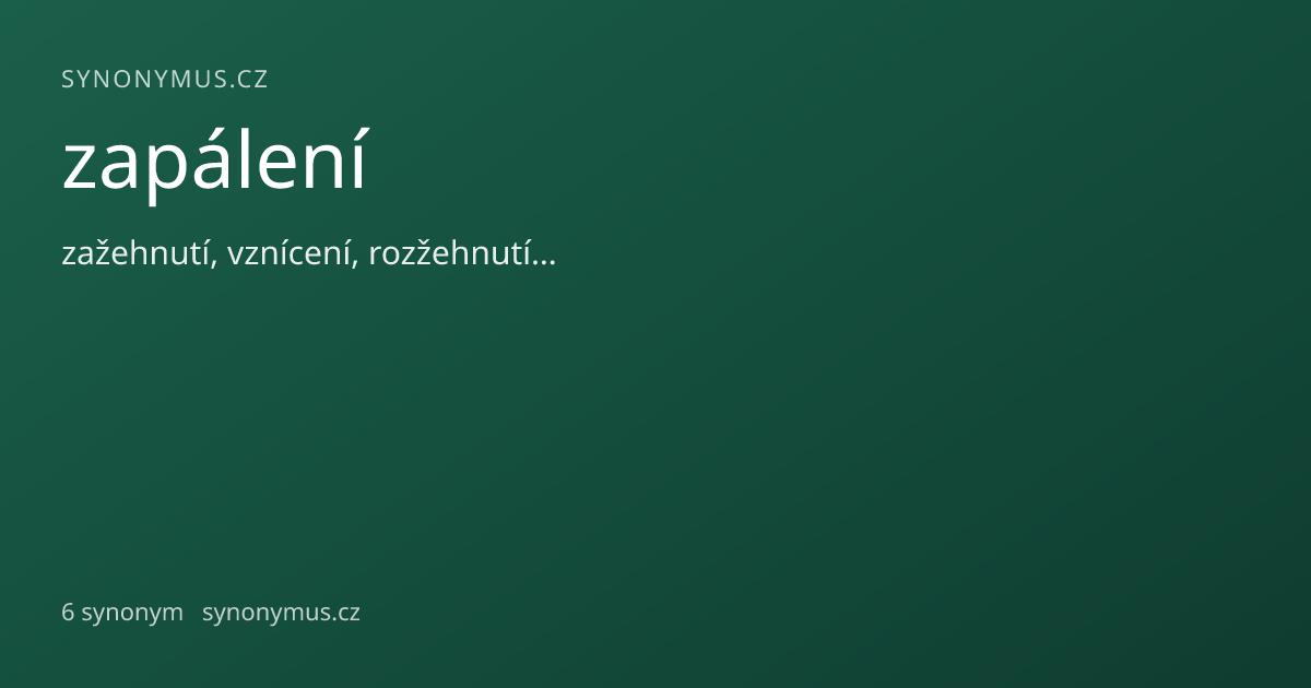 Náhled odkazu: zapálení
