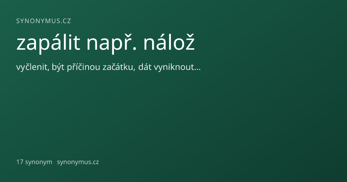 Náhled odkazu: zapálit např. nálož