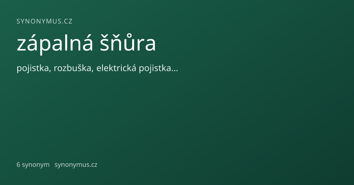 Náhled odkazu: zápalná šňůra