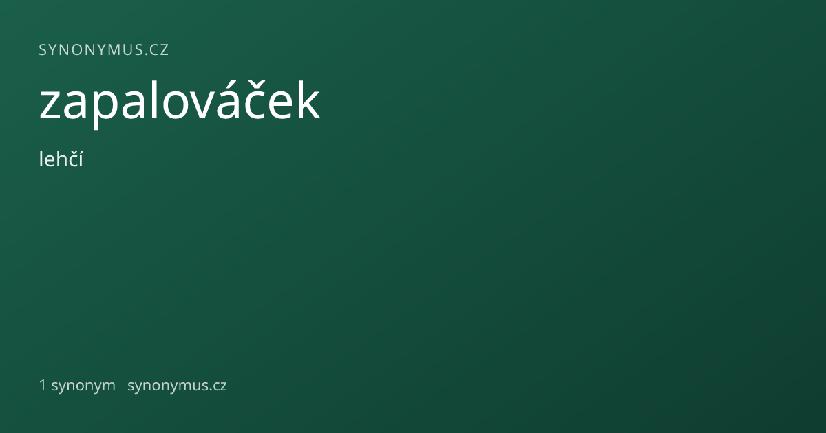 Náhled odkazu: zapalováček