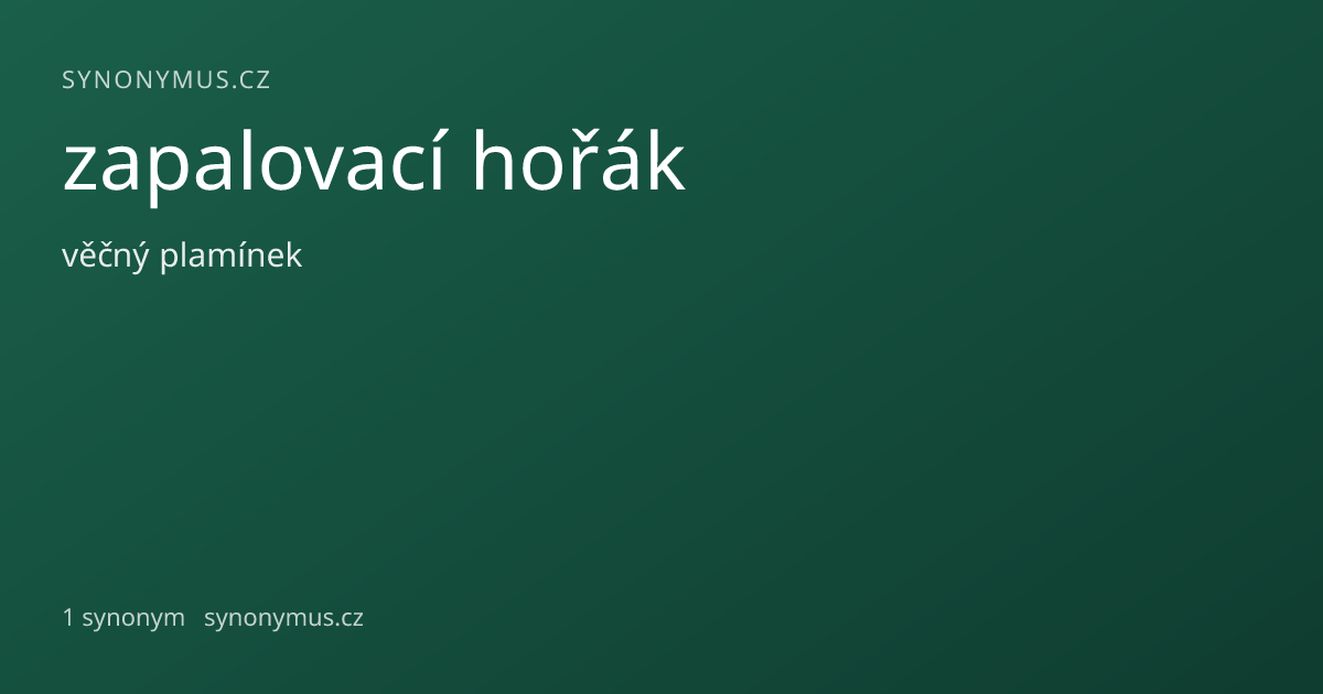 Náhled odkazu: zapalovací hořák