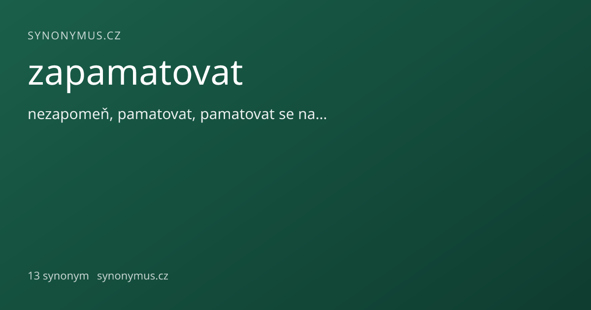 Náhled odkazu: zapamatovat