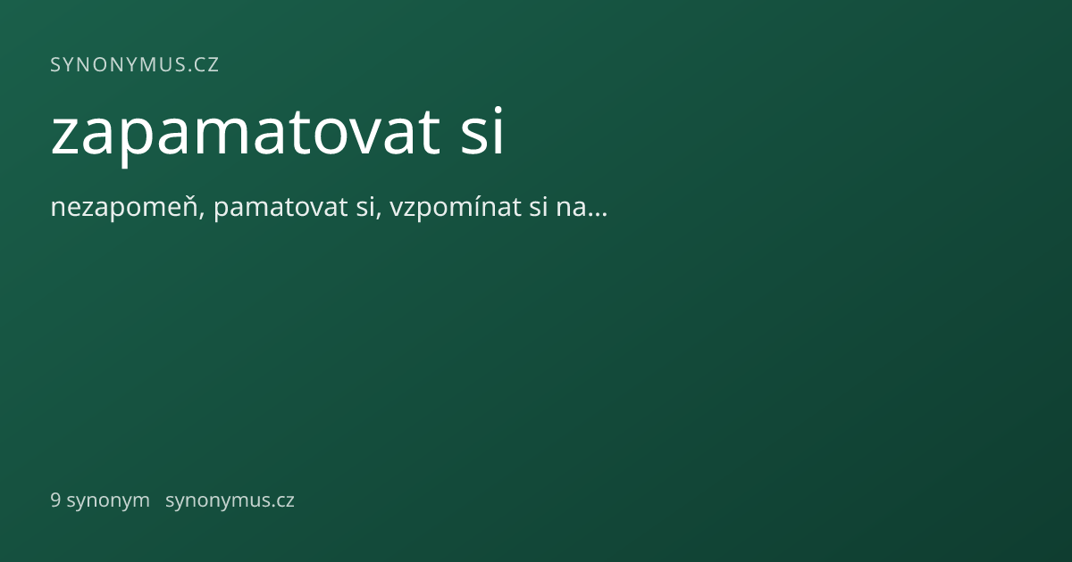 Náhled odkazu: zapamatovat si