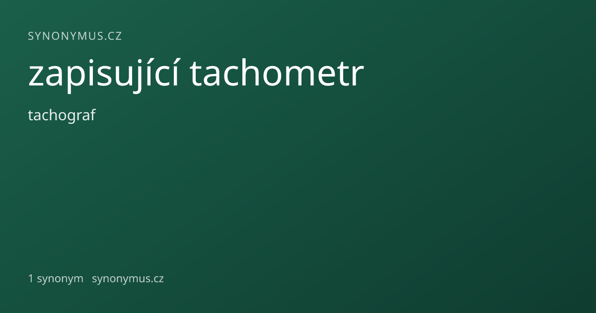 Náhled odkazu: zapisující tachometr