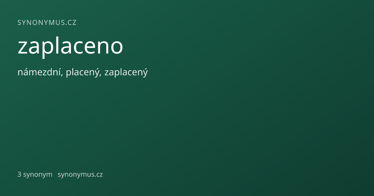 Náhled odkazu: zaplaceno